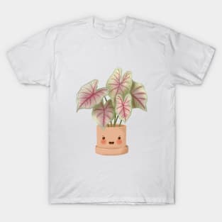 Cute Plant Illustration,Caladium Summer Breeze Illustration T-Shirt